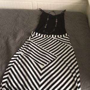 Black and white maxi long skirt. Never worn
